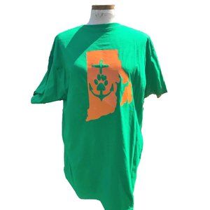 Green and Orange Rhody Dog logo